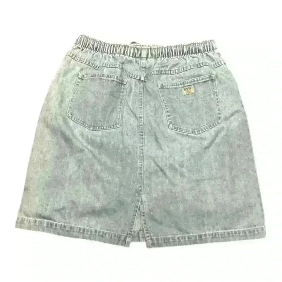 Blass Sport Light-Wash Denim Jean Skirt - Size 12 Petite, Stretch Waist - Picture 6 of 6